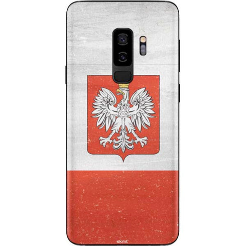 Poland Flag Distressed Galaxy S9 Plus Skin